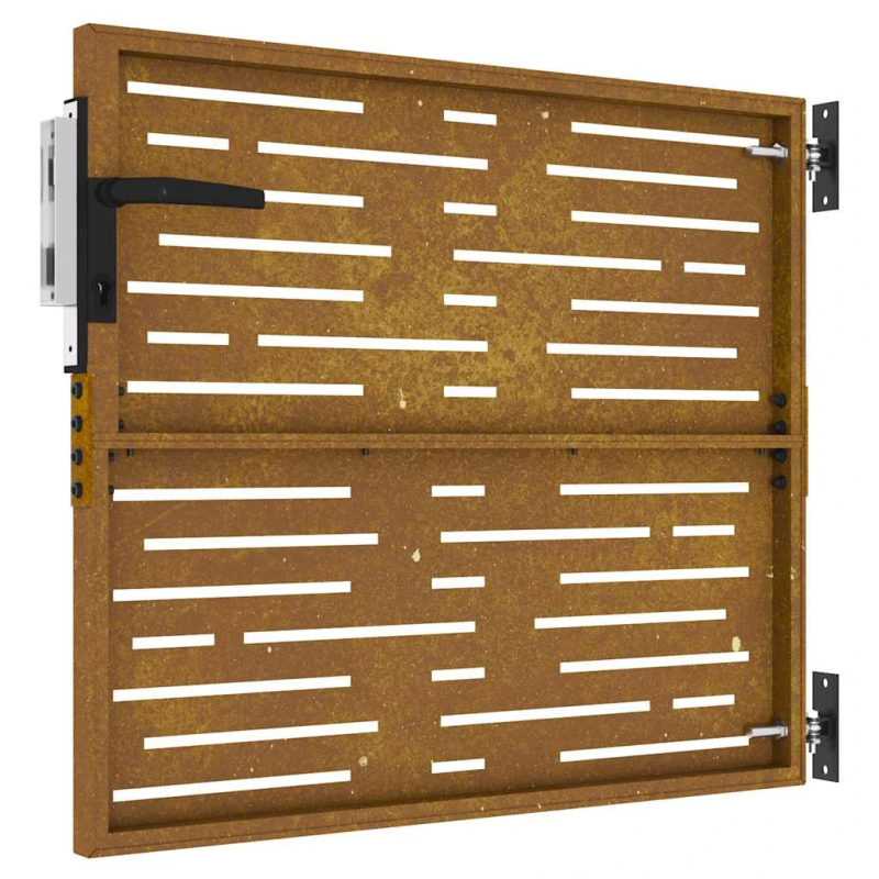 vidaXL dārza vārti, 85x100 cm, kortēna tērauds, kvadrātveida dizains