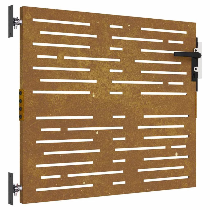 vidaXL dārza vārti, 85x100 cm, kortēna tērauds, kvadrātveida dizains