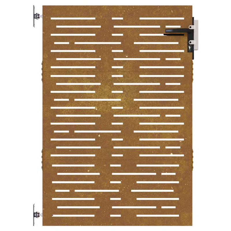 vidaXL dārza vārti, 85x150 cm, kortēna tērauds, kvadrātveida dizains