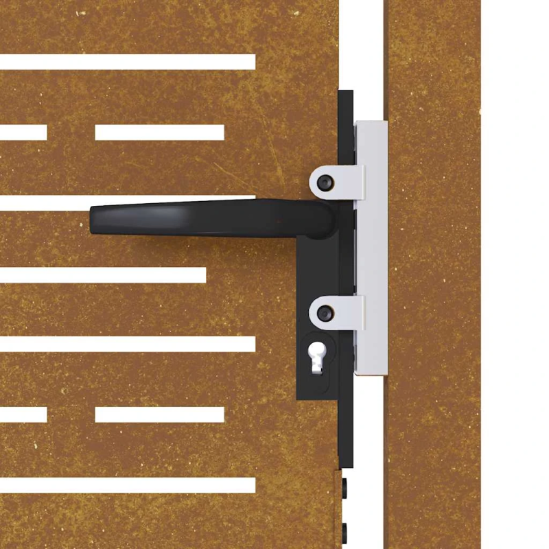 vidaXL dārza vārti, 100x100 cm, Corten tērauds, kvadrātveida dizains