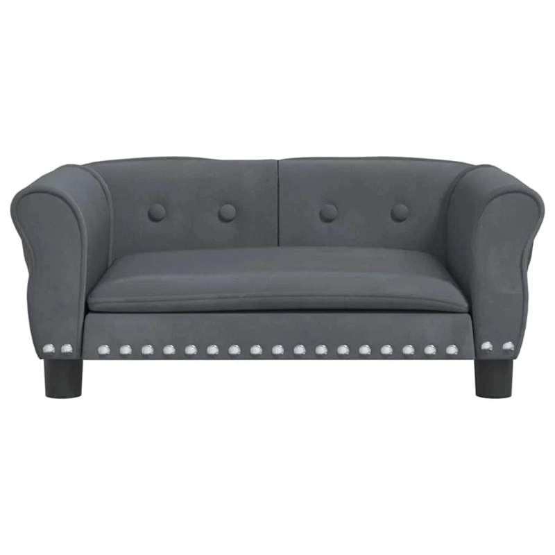 vidaXL gulta suņiem, tumši pelēka, 70x45x30 cm, samts