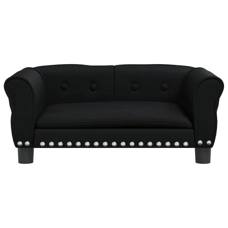 vidaXL gulta suņiem, melna, 70x45x30 cm, mākslīgā āda