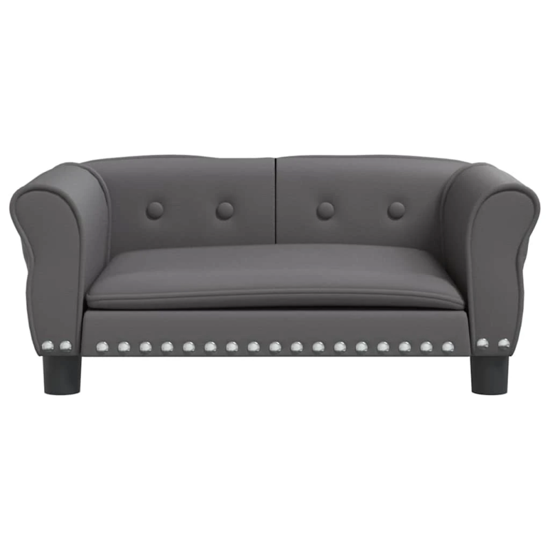 vidaXL gulta suņiem, pelēka, 70x45x30 cm, mākslīgā āda