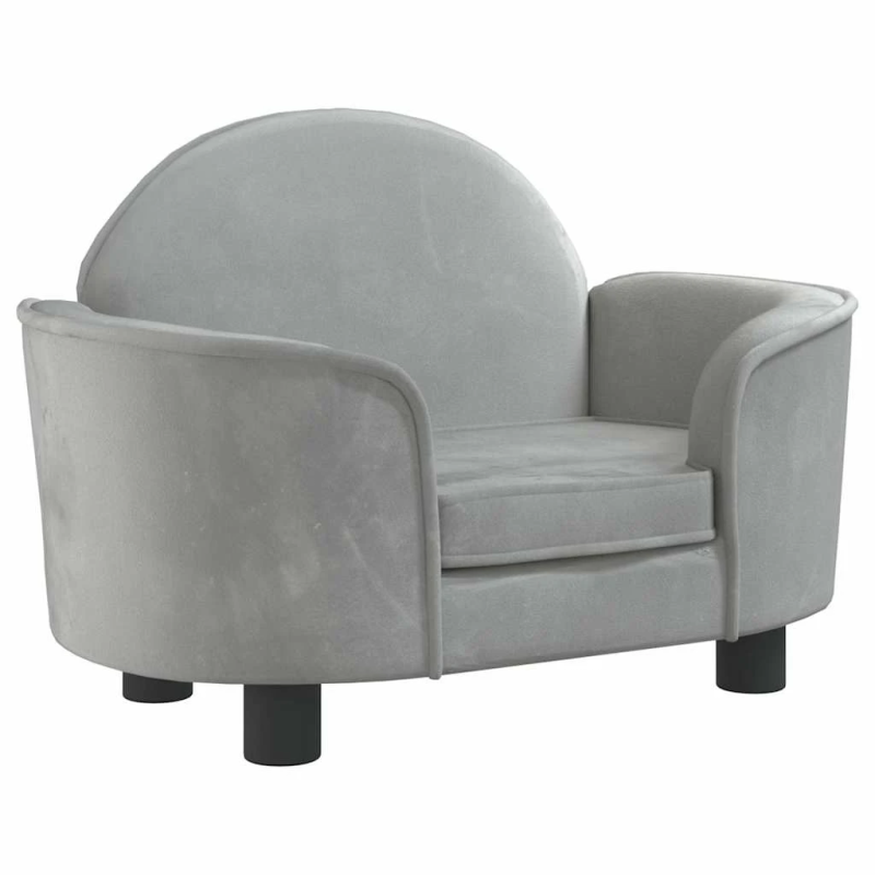 vidaXL gulta suņiem, gaiši pelēka, 66x40x45 cm, samts