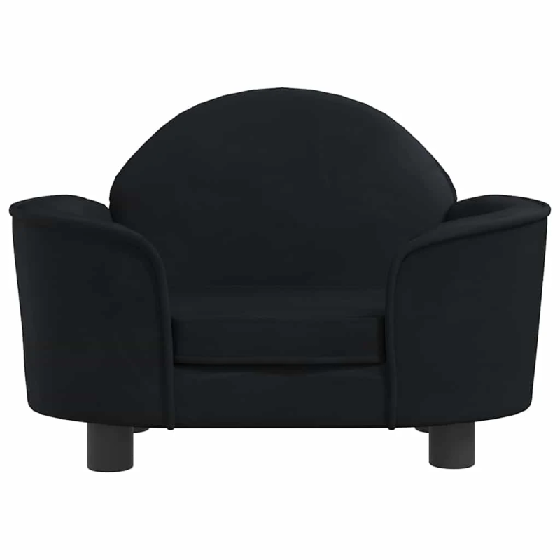 vidaXL gulta suņiem, melna, 66x40x45 cm, samts