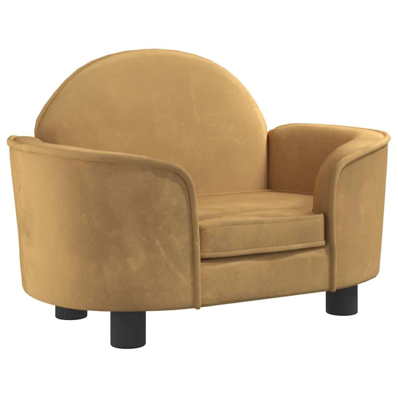 vidaXL gulta suņiem, brūna, 66x40x45 cm, samts