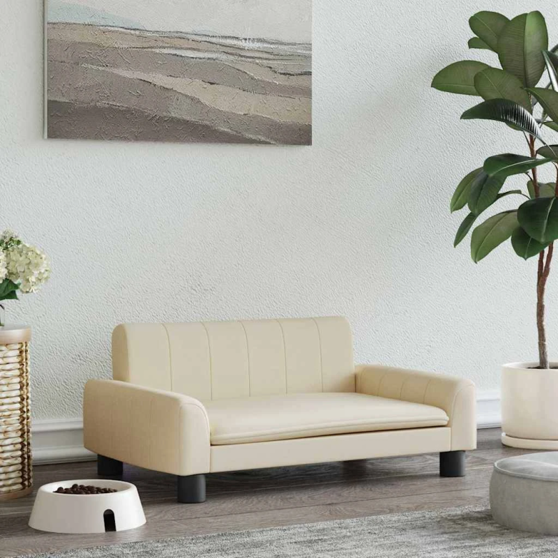 vidaXL gulta suņiem, bēša, 70x45x30 cm, audums