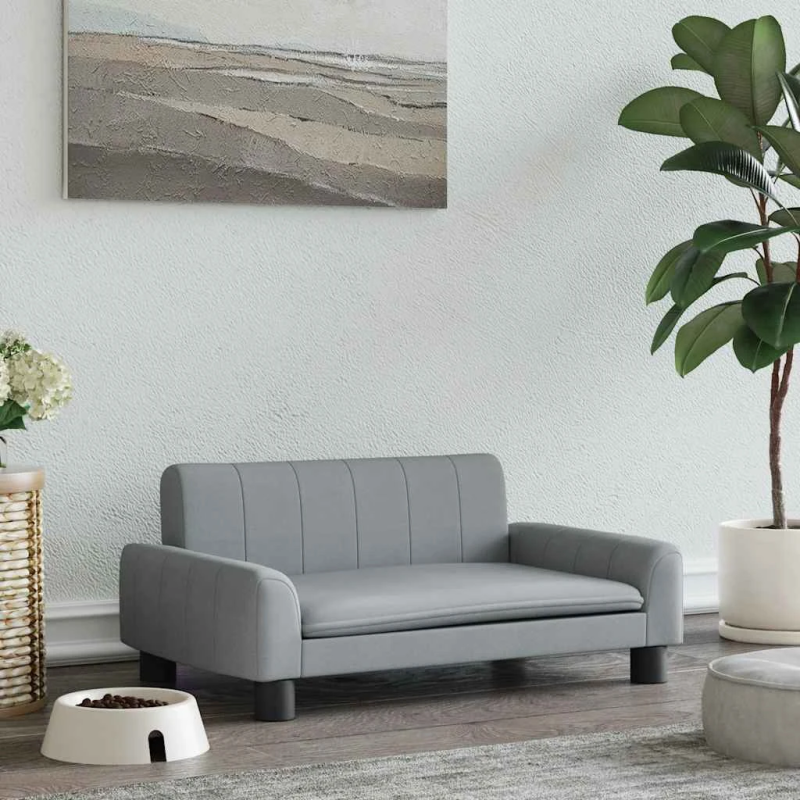 vidaXL gulta suņiem, gaiši pelēka, 70x45x30 cm, audums