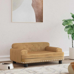 vidaXL gulta suņiem, brūna, 70x45x30 cm, samts