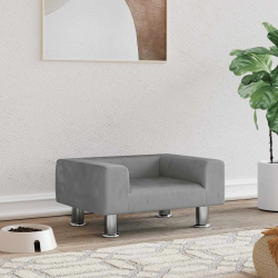 vidaXL gulta suņiem, gaiši pelēka, 50x40x26,5 cm, samts