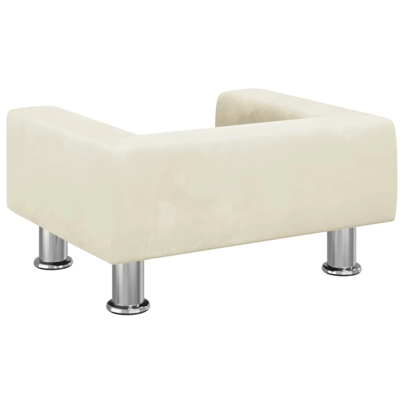 vidaXL gulta suņiem, krēmkrāsas, 50x40x26,5 cm, samts