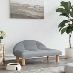 vidaXL gulta suņiem, gaiši pelēka, 70x52x30 cm, audums