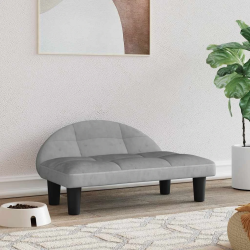 vidaXL gulta suņiem, gaiši pelēka, 70x52x30 cm, samts