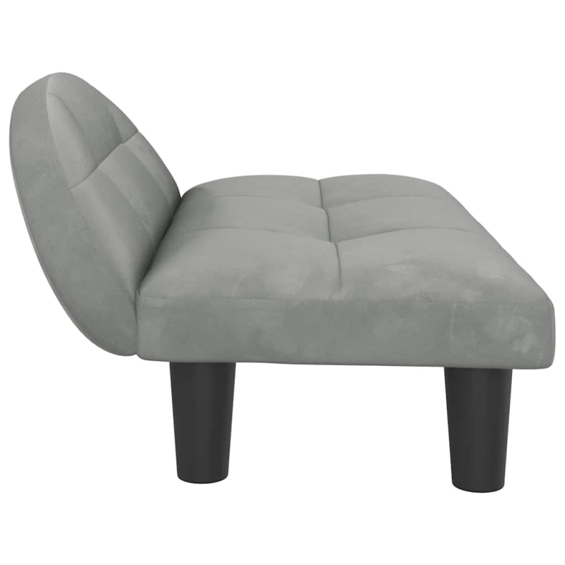 vidaXL gulta suņiem, gaiši pelēka, 70x52x30 cm, samts