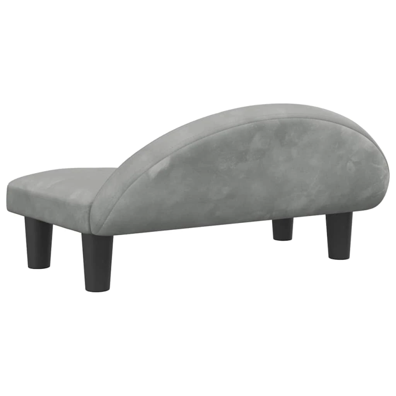 vidaXL gulta suņiem, gaiši pelēka, 70x52x30 cm, samts