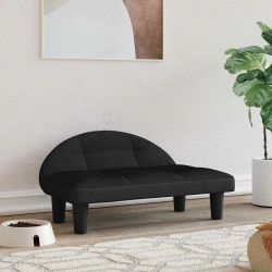 vidaXL gulta suņiem, melna, 70x52x30 cm, samts