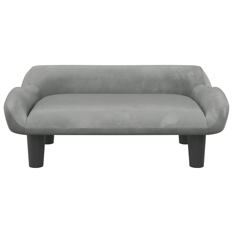 vidaXL gulta suņiem, gaiši pelēka, 70x40x24 cm, samts