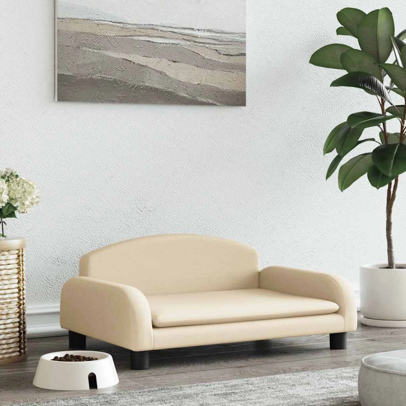 vidaXL gulta suņiem, bēša, 70x45x30 cm, audums