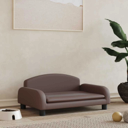 vidaXL gulta suņiem, brūna, 70x45x30 cm, mākslīgā āda