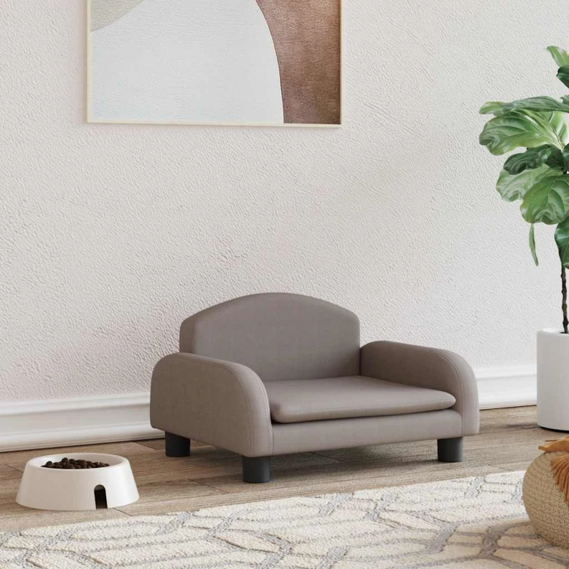 vidaXL gulta suņiem, pelēkbrūna, 50x40x30 cm, audums