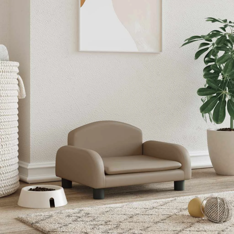 vidaXL gulta suņiem, kapučīno, 50x40x30 cm, mākslīgā āda