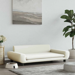 vidaXL gulta suņiem, krēmkrāsas, 100x54x33 cm, samts