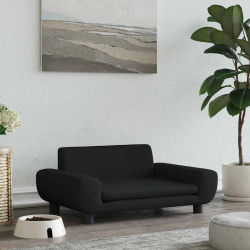 vidaXL gulta suņiem, melna, 70x45x30 cm, samts