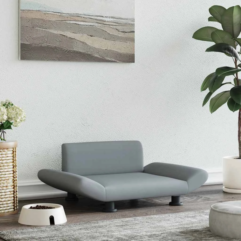 vidaXL gulta suņiem, gaiši pelēka, 70x45x28 cm, audums