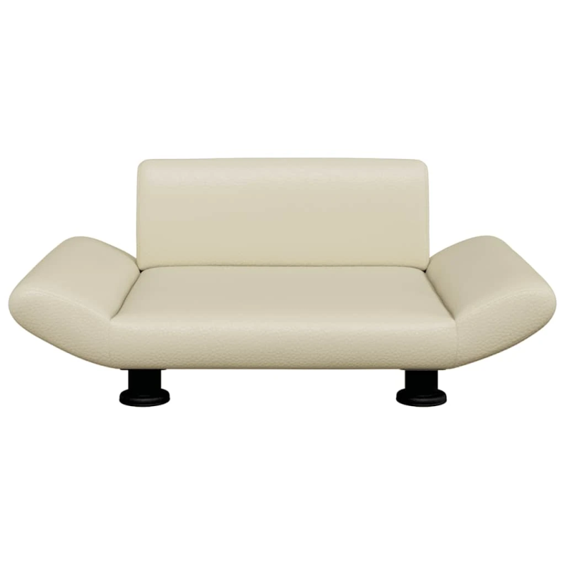 vidaXL gulta suņiem, krēmkrāsas, 70x45x28 cm, mākslīgā āda