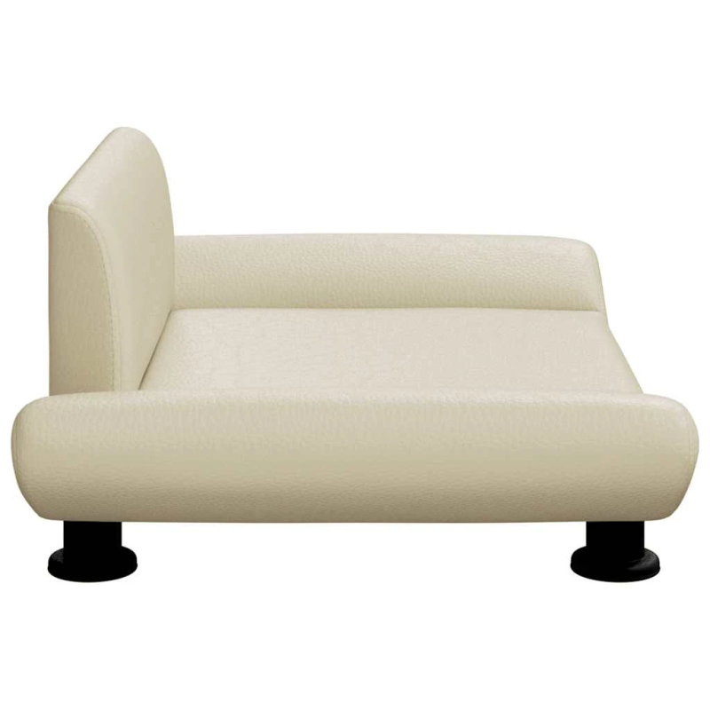 vidaXL gulta suņiem, krēmkrāsas, 70x45x28 cm, mākslīgā āda