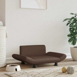 vidaXL gulta suņiem, brūna, 70x45x28 cm, mākslīgā āda