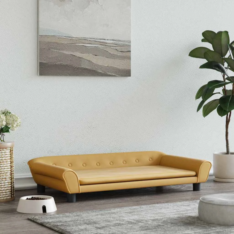 vidaXL gulta suņiem, brūna, 100x50x21 cm, samts