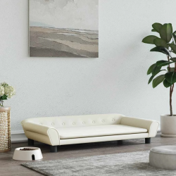 vidaXL gulta suņiem, krēmkrāsas, 100x50x21 cm, samts
