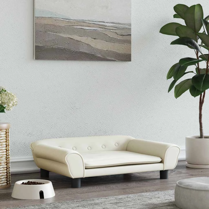 vidaXL dīvāngulta, krēmkrāsas, 70x48x22 cm, samts