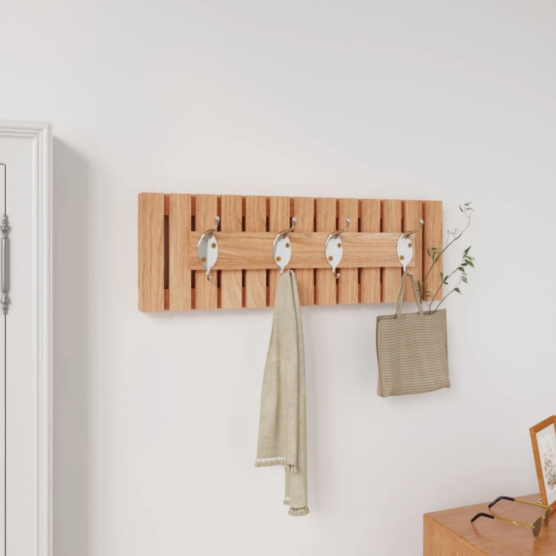 vidaXL sienas pakaramais, 42x8,5x14 cm, valrieksta masīvkoks