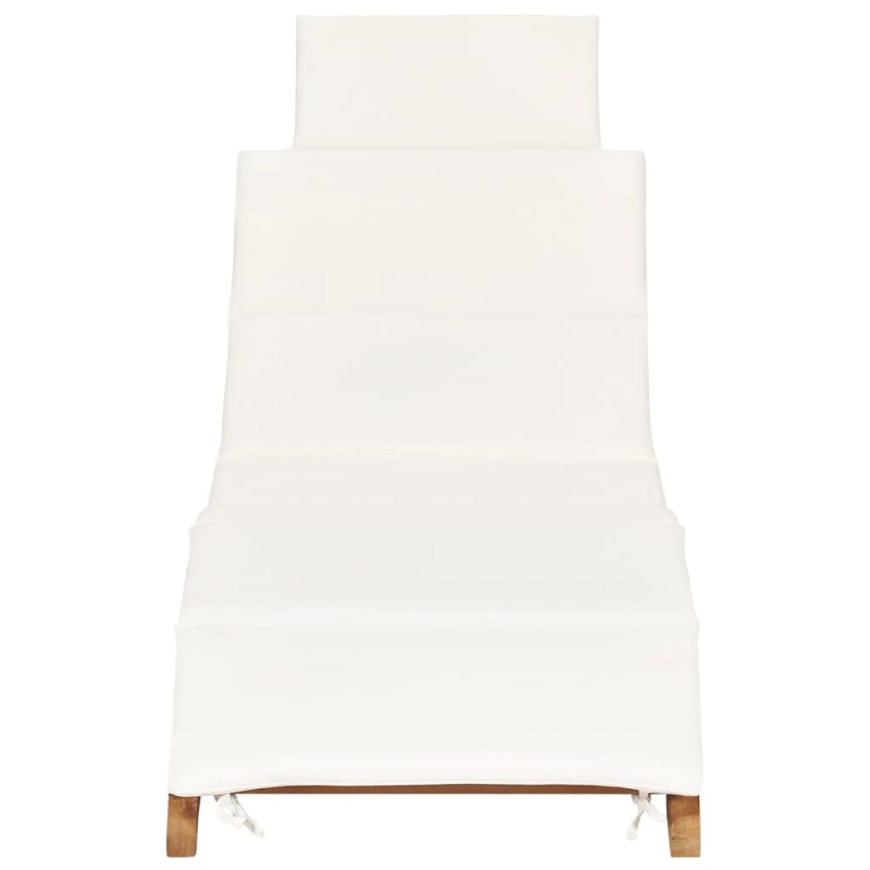 vidaXL sauļošanās zviļņi ar matračiem, 2 gab., masīvs tīkkoks