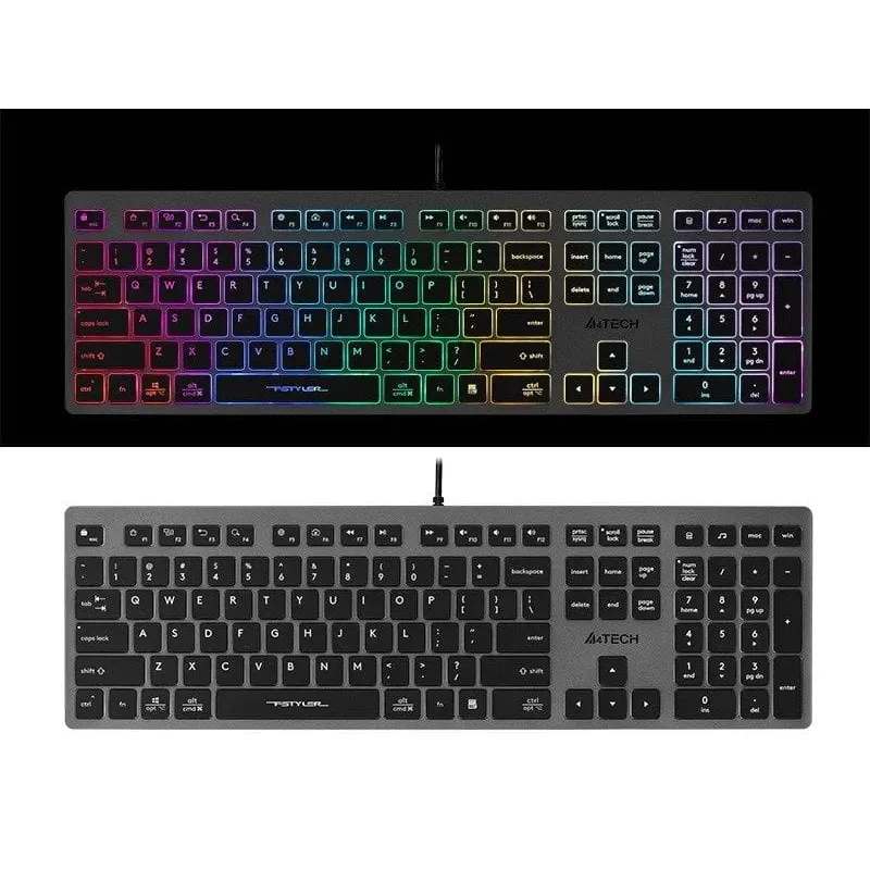 A4Tech 47126 FSTYLER FX60H Grey Neon Backlit