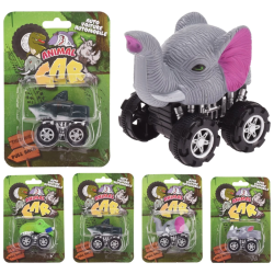 Rotaļlieta Automašīna ar dzīvnieciņu, uzvelkama