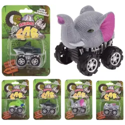 Rotaļlieta Automašīna ar dzīvnieciņu, uzvelkama