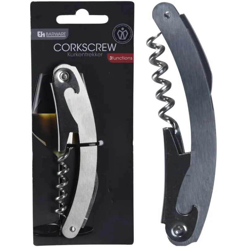 Pudeļu attaisāmais metāla, salokāms