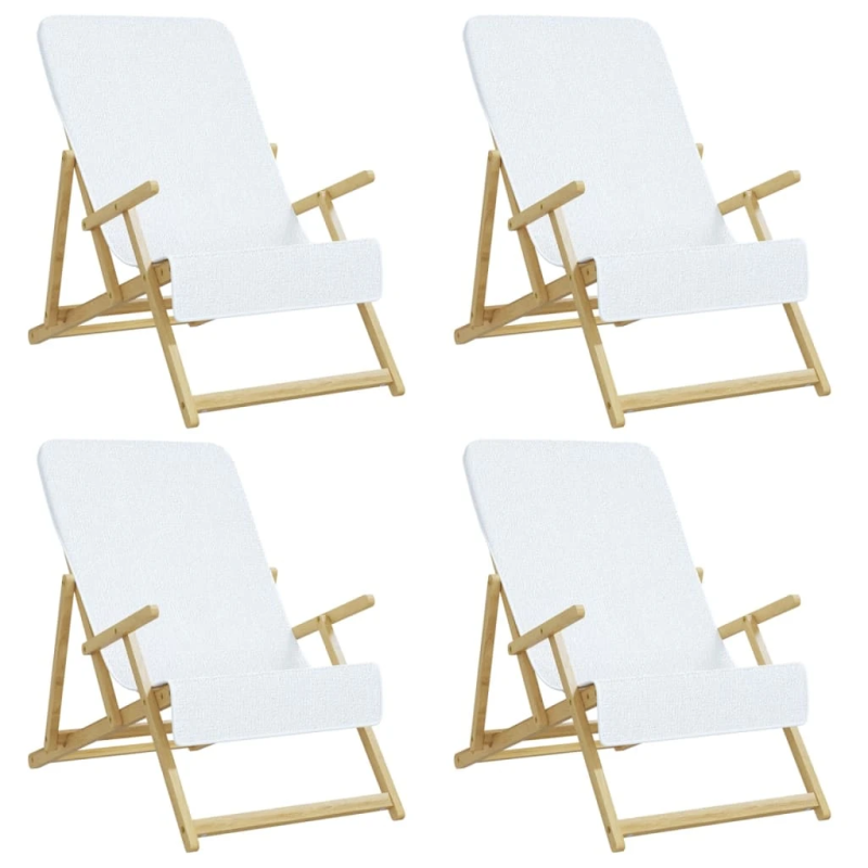 vidaXL pludmales dvieļi, 4 gab., 60x135 cm, audums, 400 g-m2, balti