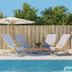 vidaXL pludmales dvieļi, 4 gab., 60x135 cm, audums 400 g-m2, pelēki