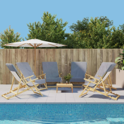 vidaXL pludmales dvieļi, 6 gab., 60x135 cm, audums, 400 g-m2, pelēki