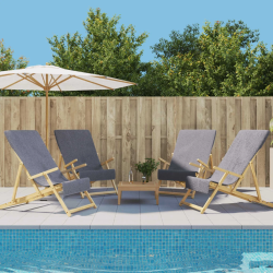 vidaXL pludmales dvieļi, 4 gab., 60x135 cm, audums, 400 g-m2, pelēki