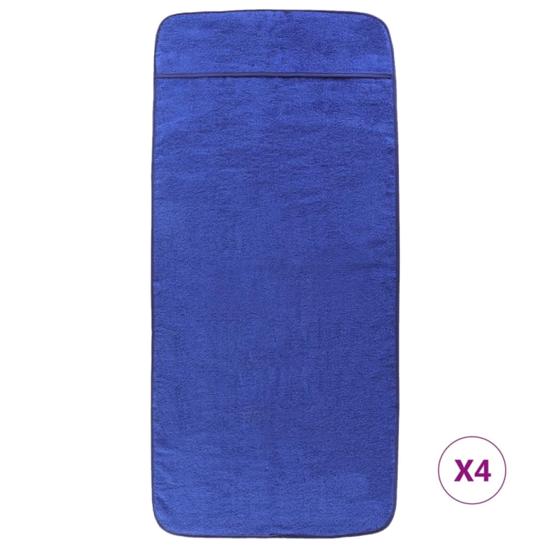 vidaXL pludmales dvieļi, 4 gab., 60x135 cm, audums, 400 g-m2, zili