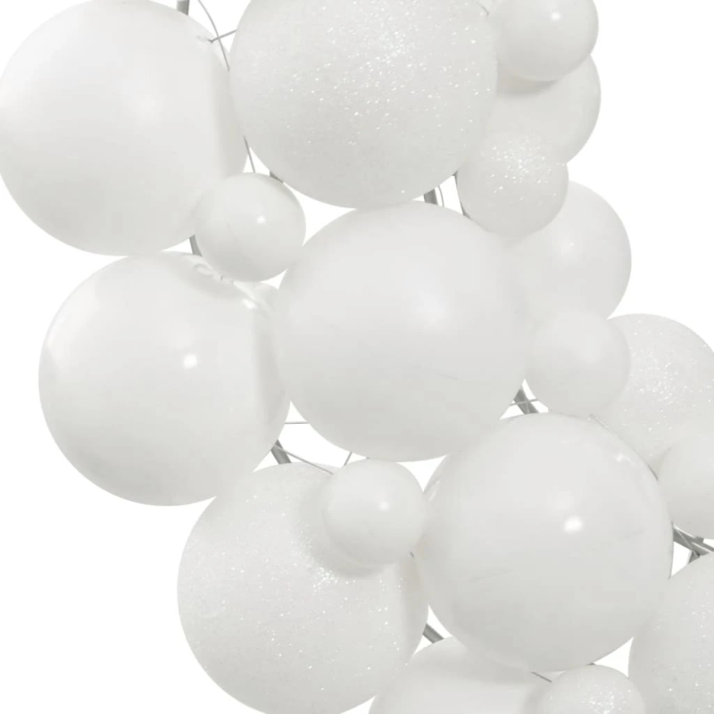 vidaXL Ziemassvētku vainags, balts, 45 cm, polistirols