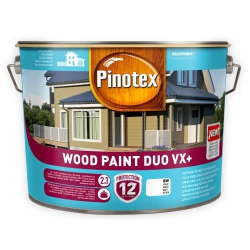 Krāsas Pinotex Wood Paint Duo VX+. baltas. 10 l
