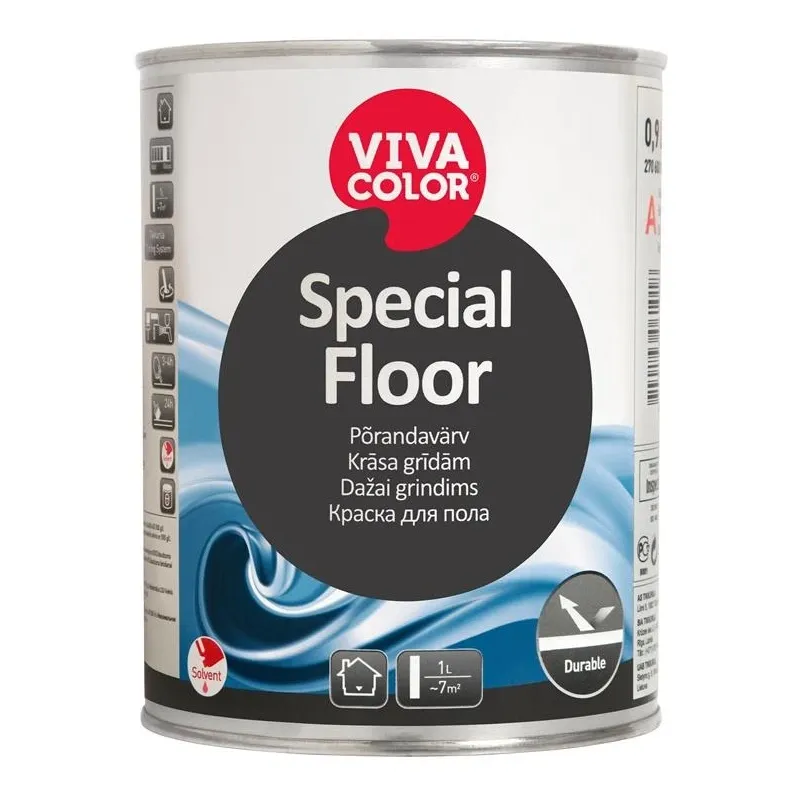 Grindų dažai Vivacolor Special Floor A. balti. 0.9 l