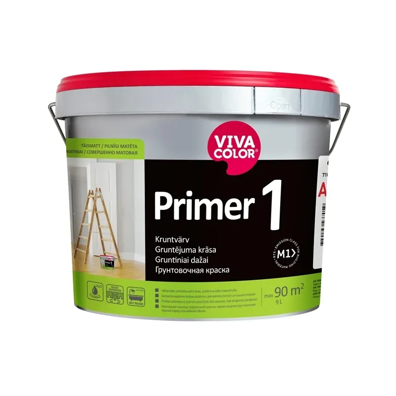 Krāsas gruntēšanai Vivacolor Primer 1, balta, 9 l