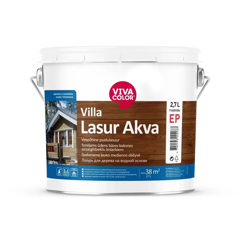 Koksnes impregnants Vivacolor Villa Lasur Akva, 2.7 l